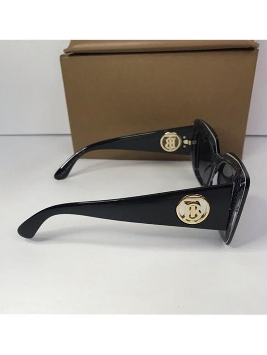 ? - New Authentic Burberry Dark Grey Cat Eye Ladies Sunglasses 0BE4344